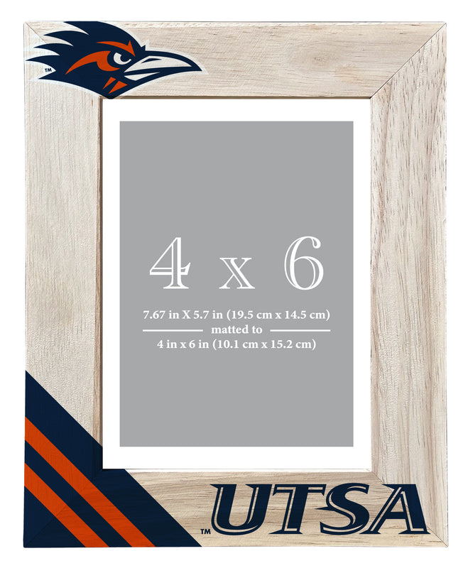 UTSA Roadrunners Officially Licensed College Printed Wooden Photo Frame 4x6 – Vertical Display