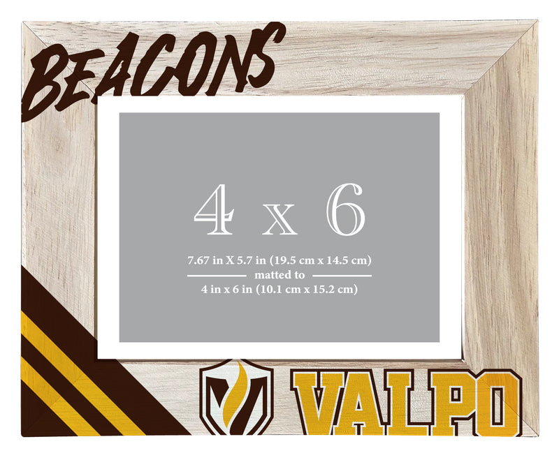 Valparaiso University Officially Licensed College Printed Wooden Photo Frame 4x6 – Horizontal Display