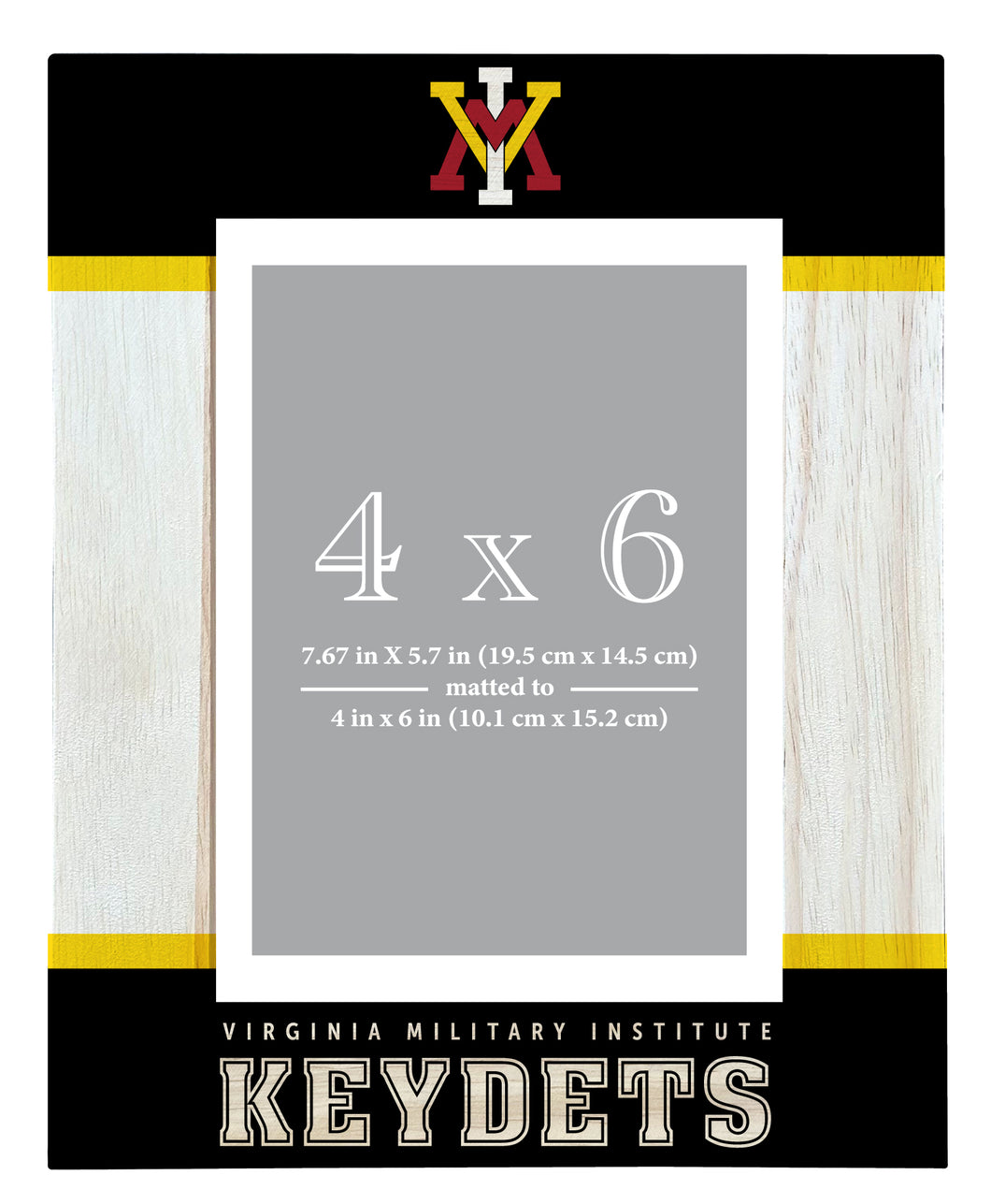 VMI Keydets Wooden Photo Frame - 4 x 6 Inch - Elegant Matted Display for Memories