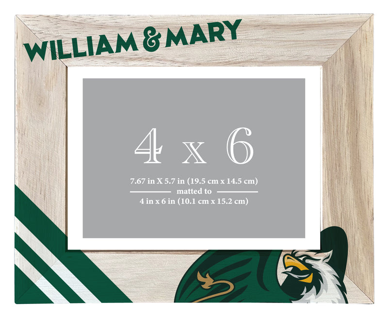 William and Mary Officially Licensed College Printed Wooden Photo Frame 4x6 – Horizontal Display