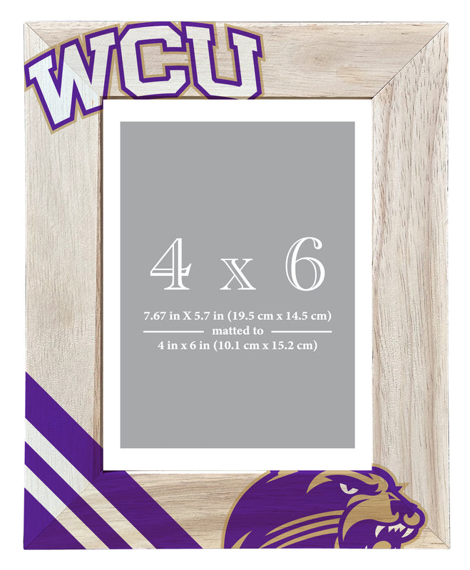 Western Carolina University Officially Licensed College Printed Wooden Photo Frame 4x6 – Vertical Display