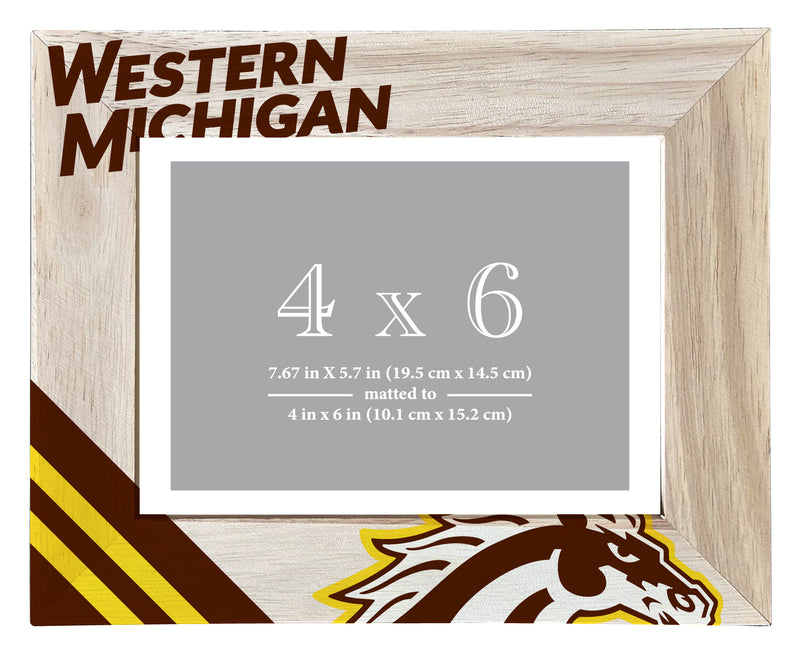 Western Michigan University Officially Licensed College Printed Wooden Photo Frame 4x6 – Horizontal Display