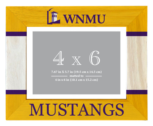 Western New Mexico University Wooden Photo Frame Matted to 4 x 6 Inch Officially Licensed Collegiate Product 