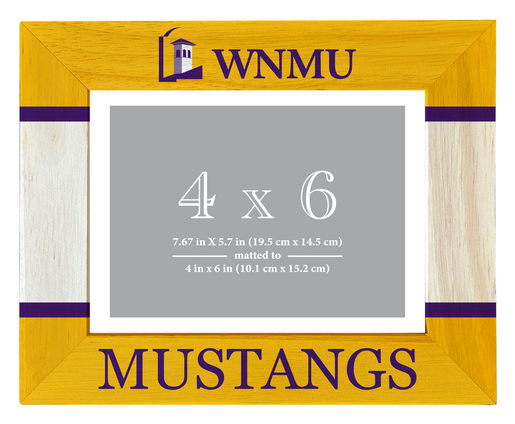 Western New Mexico University Wooden Photo Frame Matted to 4 x 6 Inch Officially Licensed Collegiate Product 