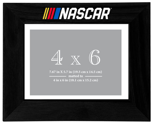 Nascar Wooden Photo Frame Matted to 4 x 6 Inch Officially Licensed 