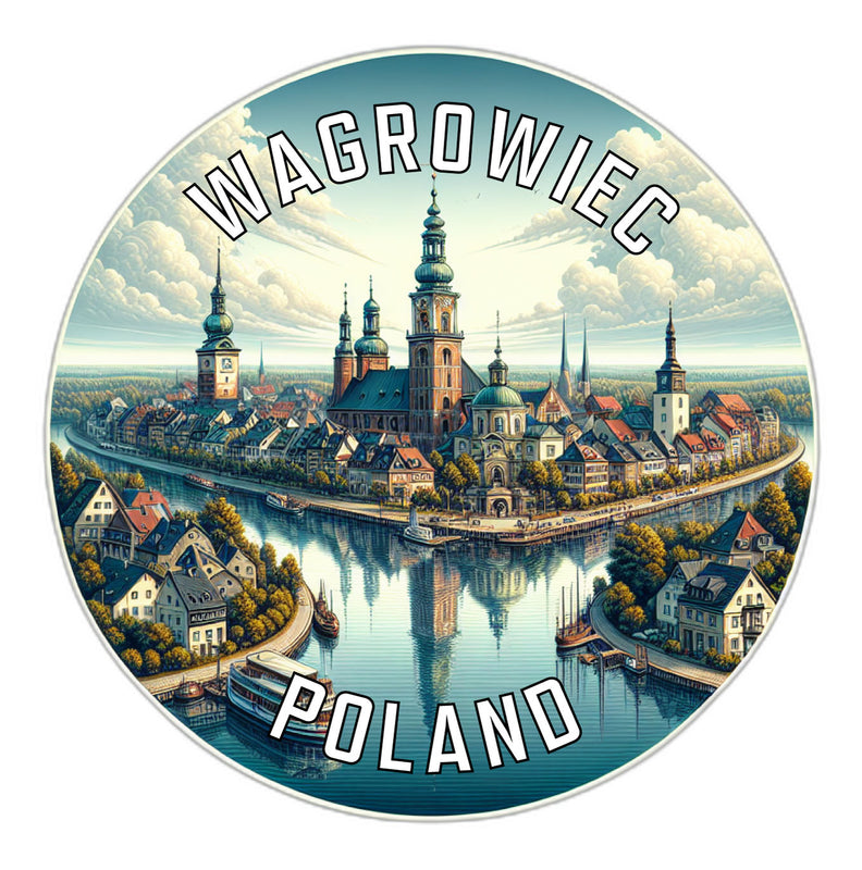 Wagrowiec Poland Souvenir Die Cut Flat Magnet 2-Inch