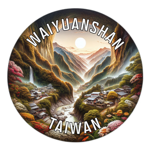 Waiyuanshan Taiwan Souvenir Vinyl Decal Sticker 6-Inch