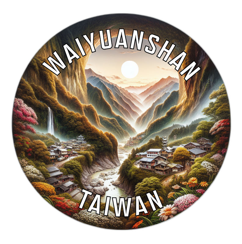 Waiyuanshan Taiwan Souvenir Die Cut Flat Magnet 6-Inch