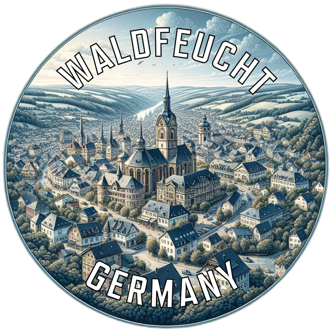Waldfeucht Germany Souvenir Die Cut Flat Magnet 6-Inch