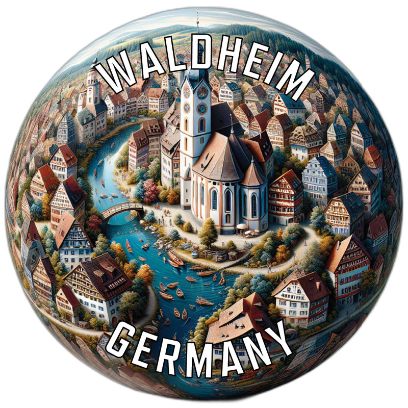 Waldheim Germany Souvenir Vinyl Decal Sticker 2-Inch