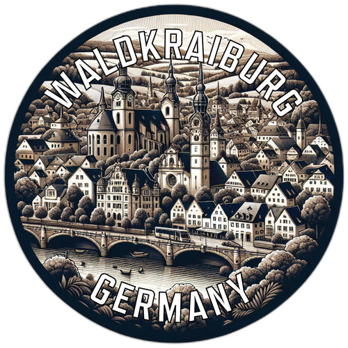 Waldkraiburg Germany Souvenir Die Cut Flat Magnet 6-Inch