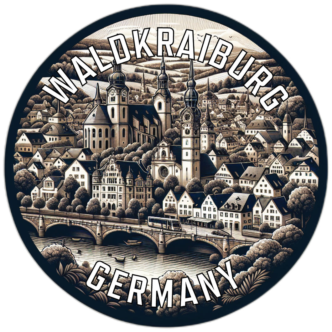 Waldkraiburg Germany Souvenir Die Cut Flat Magnet 6-Inch