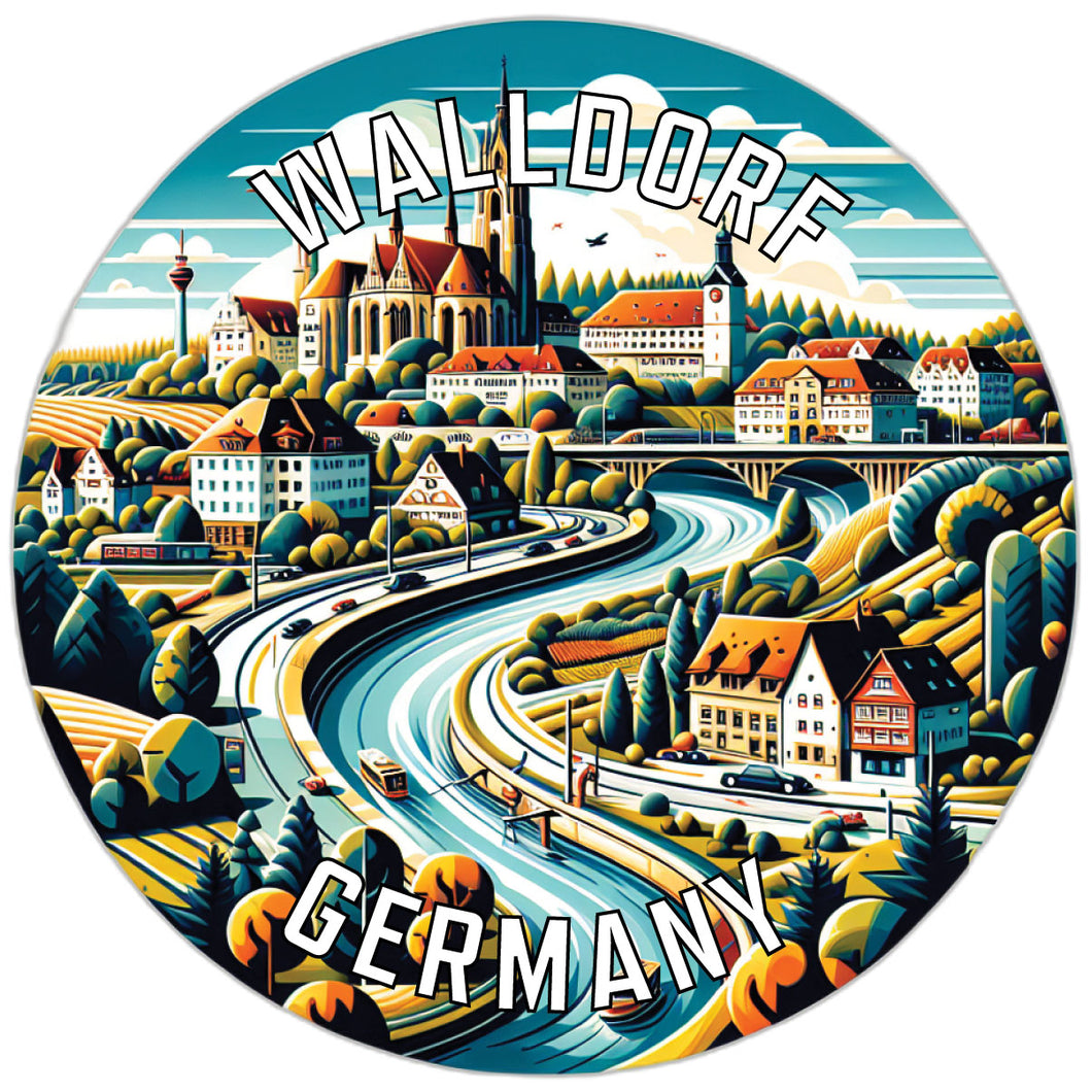 Walldorf Germany Souvenir Die Cut Flat Magnet 2-Inch