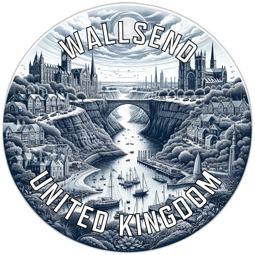 Wallsend United Kingdom Souvenir Die Cut Flat Magnet 2-Inch