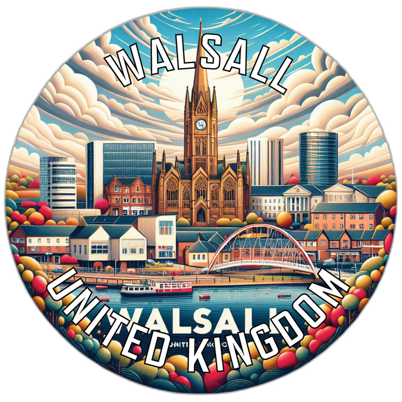Walsall United Kingdom Souvenir Vinyl Decal Sticker 6-Inch