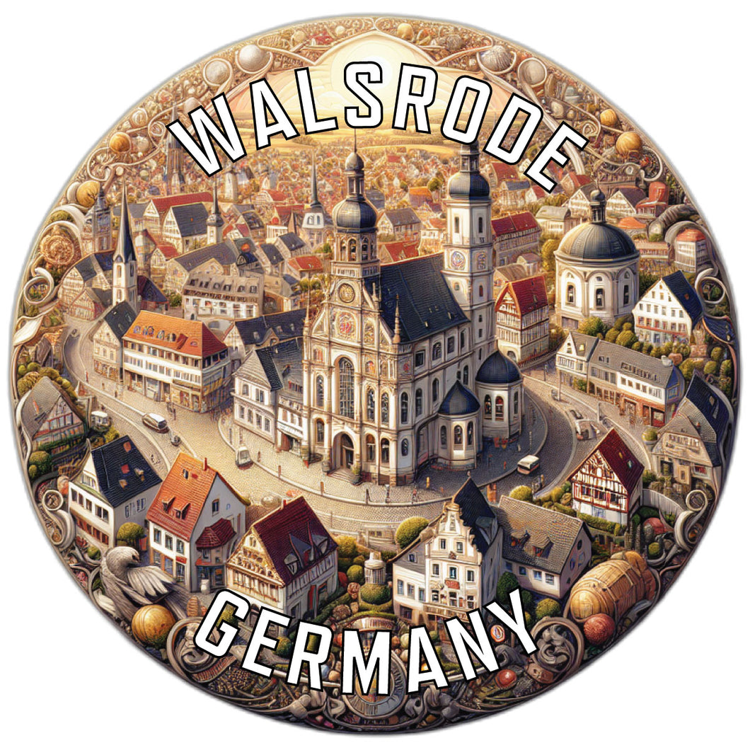 Walsrode Germany Souvenir Die Cut Flat Magnet 2-Inch