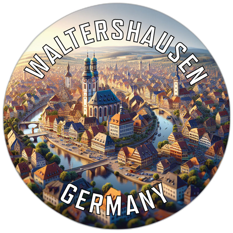 Waltershausen Germany Souvenir Die Cut Flat Magnet 2-Inch