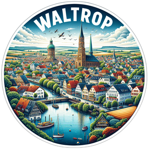Waltrop Germany Souvenir Vinyl Decal Sticker 6-Inch