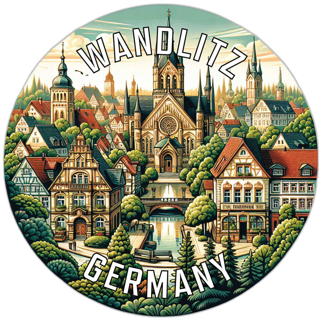 Wandlitz Germany Souvenir Die Cut Flat Magnet 2-Inch