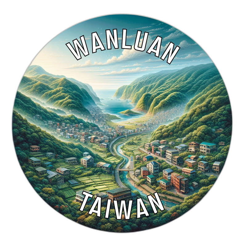 Wanluan Taiwan Souvenir Die Cut Flat Magnet 2-Inch