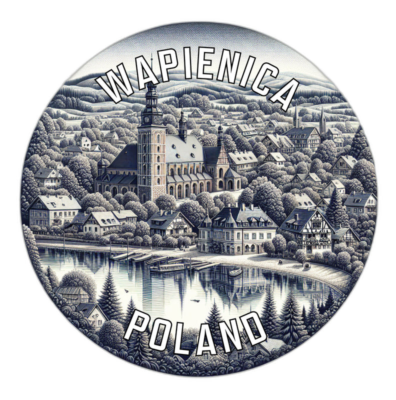 Wapienica Poland Souvenir Die Cut Flat Magnet 2-Inch