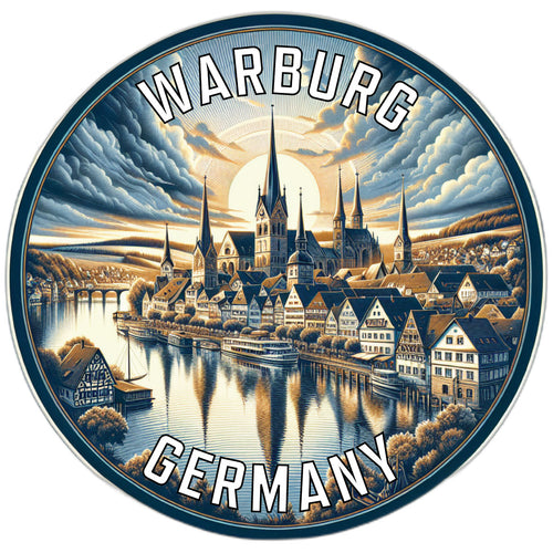 Warburg Germany Souvenir Die Cut Flat Magnet 2-Inch