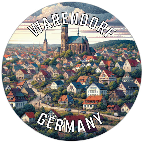 Warendorf Germany Souvenir Die Cut Flat Magnet 2-Inch