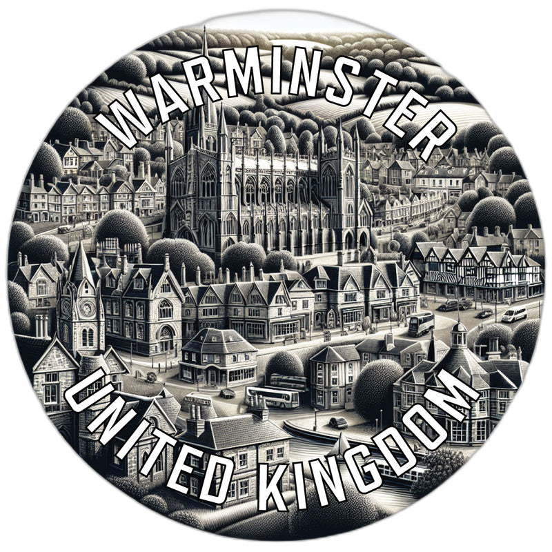 Warminster United Kingdom Souvenir Die Cut Flat Magnet 2-Inch