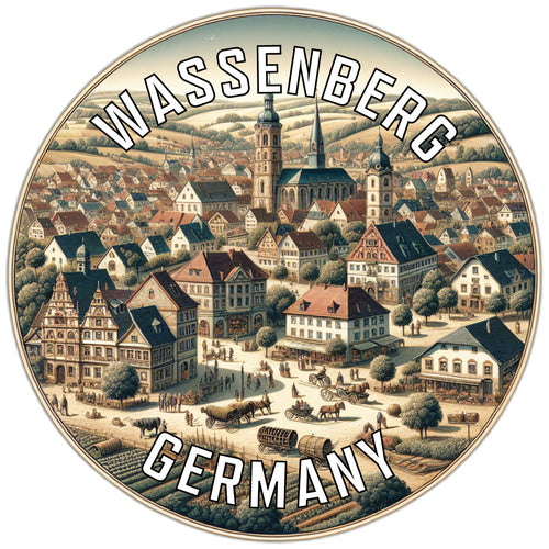 Wassenberg Germany Souvenir Die Cut Flat Magnet 2-Inch