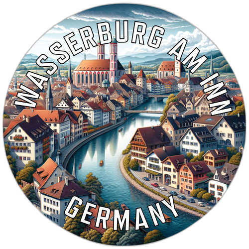 Wasserburg am Inn Germany Souvenir Vinyl Decal Sticker 6-Inch