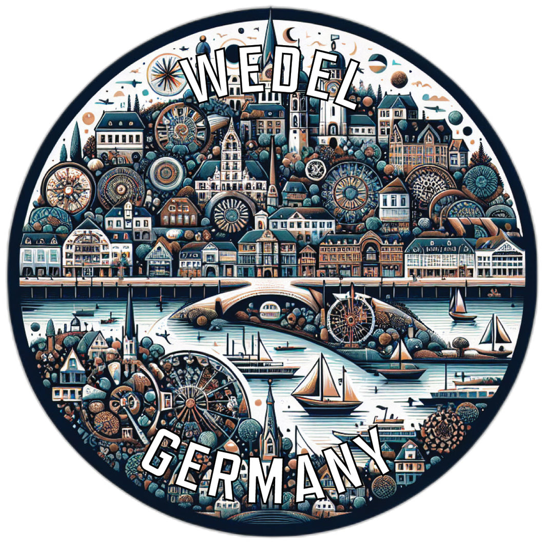 Wedel Germany Souvenir Vinyl Decal Sticker 6-Inch