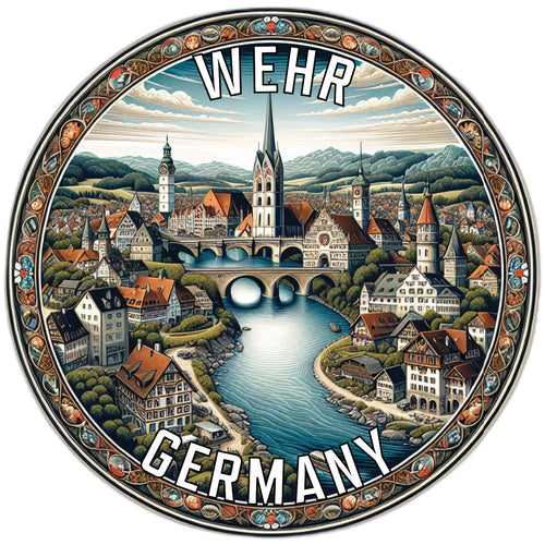 Wehr Germany Souvenir Die Cut Flat Magnet 6-Inch