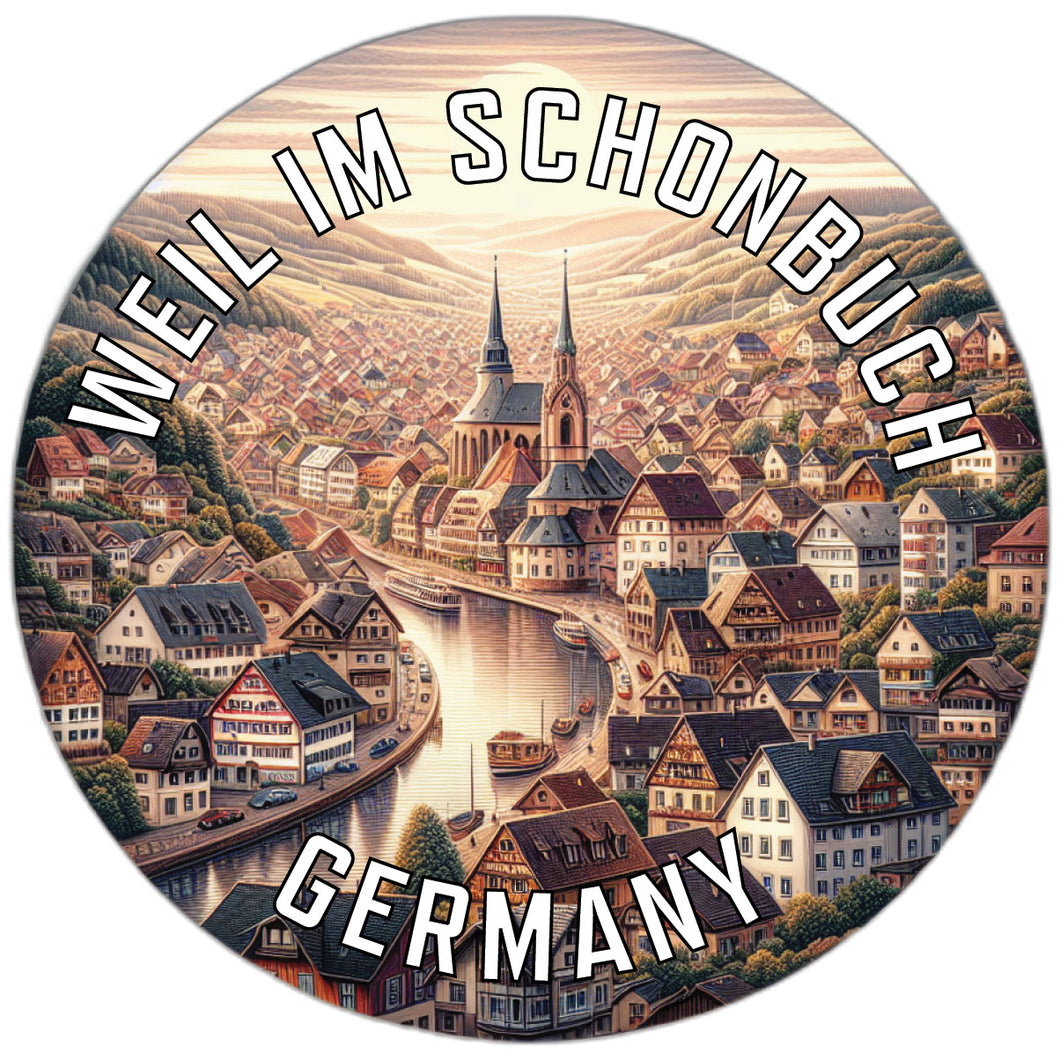 Weil im Schonbuch Germany Souvenir Die Cut Flat Magnet 6-Inch