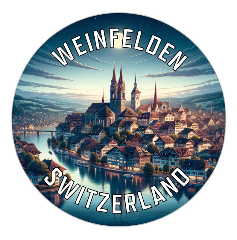 Weinfelden Switzerland Souvenir Die Cut Flat Magnet 2-Inch