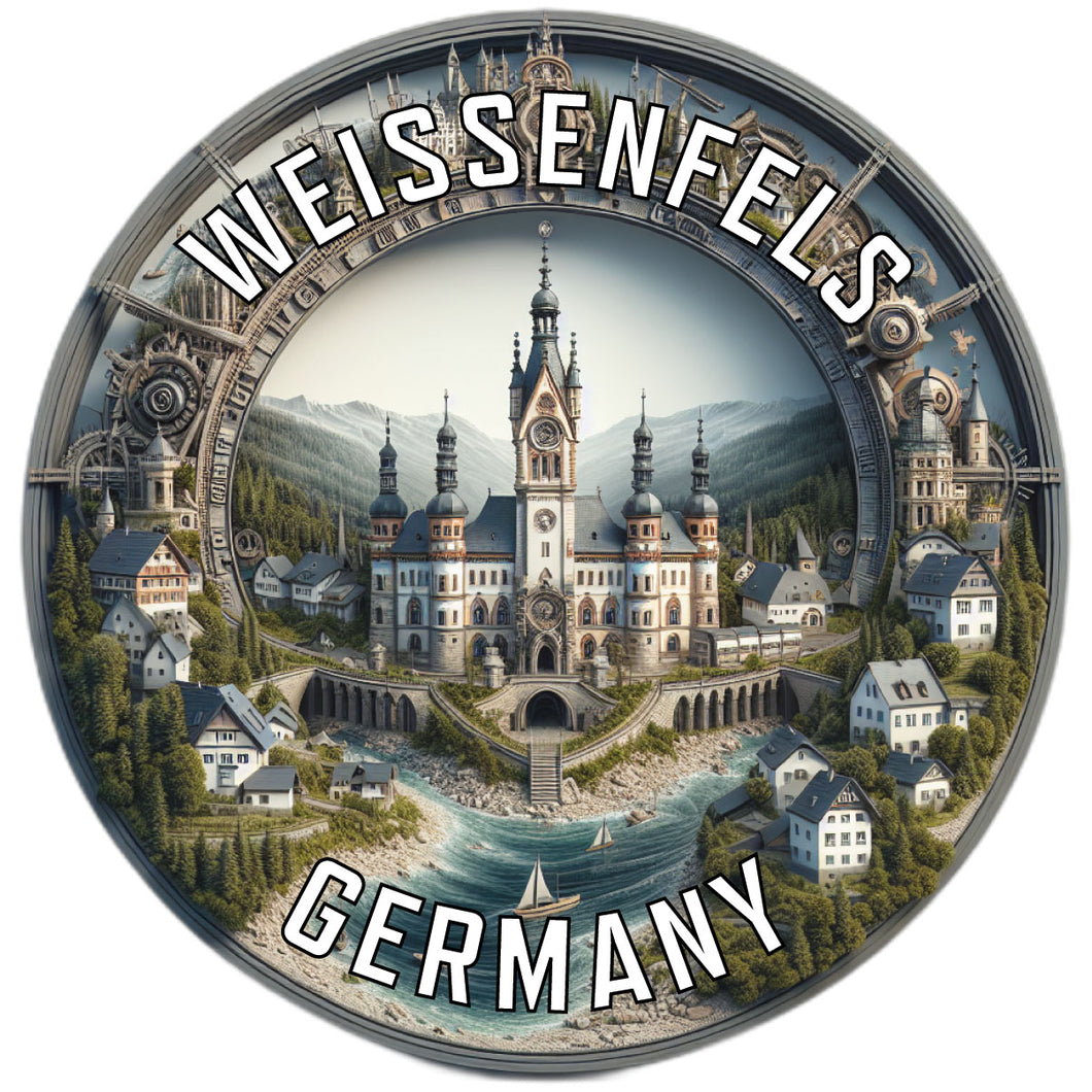 Weissenfels Germany Souvenir Die Cut Flat Magnet 2-Inch