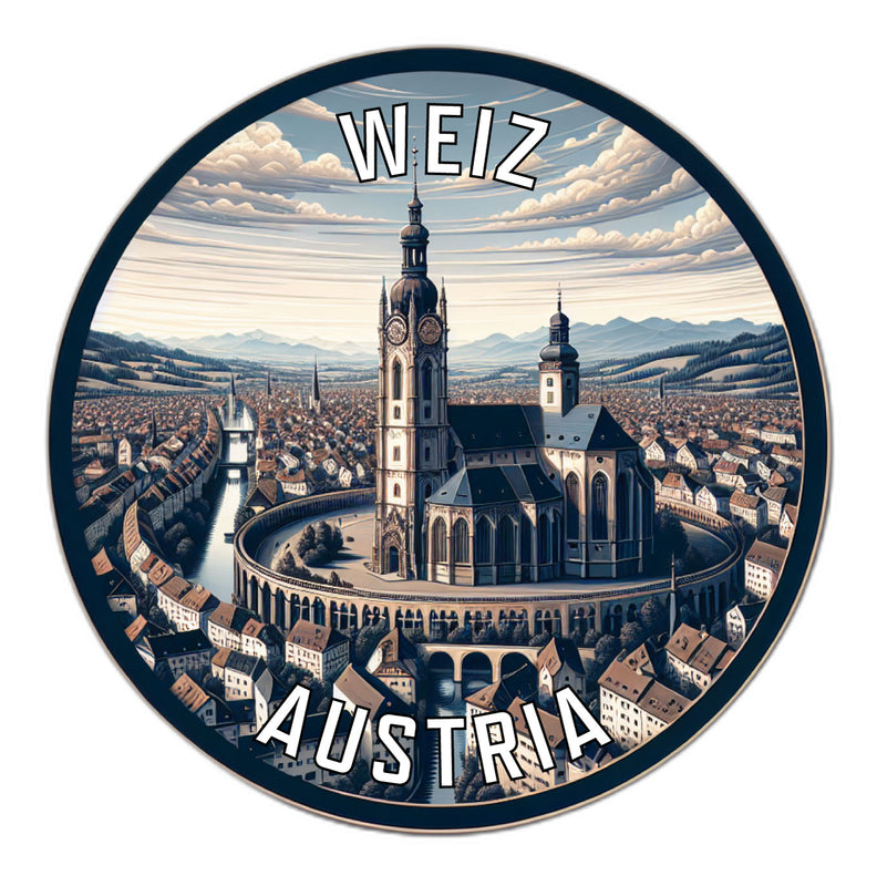 Weiz Austria Souvenir Die Cut Flat Magnet 6-Inch