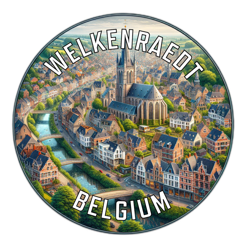 Welkenraedt Belgium Souvenir Die Cut Flat Magnet 2-Inch