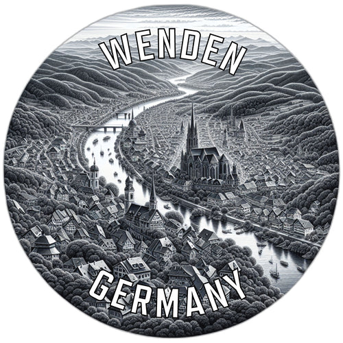 Wenden Germany Souvenir Die Cut Flat Magnet 6-Inch