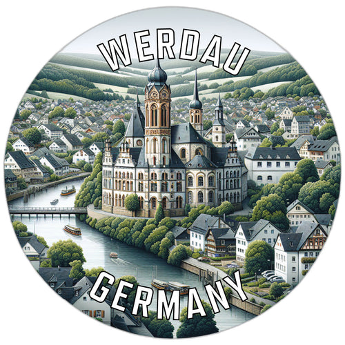 Werdau Germany Souvenir Vinyl Decal Sticker 6-Inch