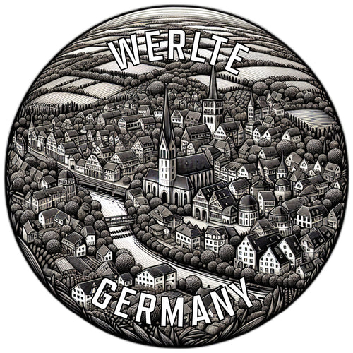 Werlte Germany Souvenir Die Cut Flat Magnet 2-Inch