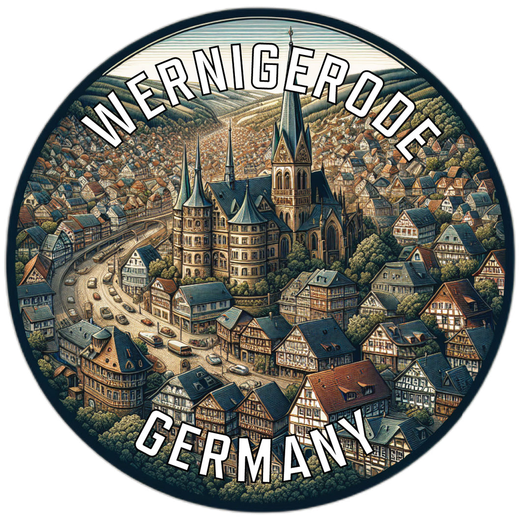 Wernigerode Germany Souvenir Die Cut Flat Magnet 6-Inch