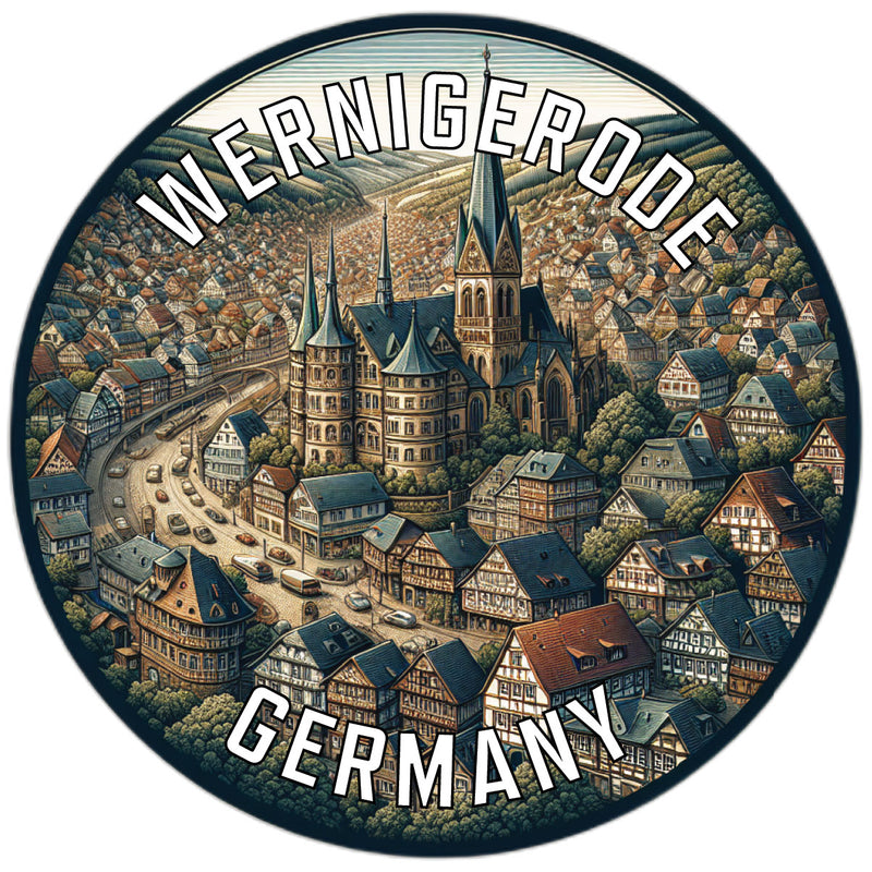 Wernigerode Germany Souvenir Die Cut Flat Magnet 6-Inch