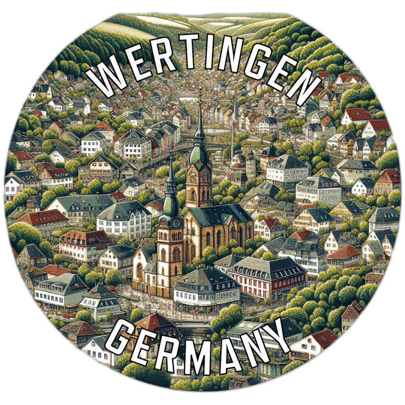 Wertingen Germany Souvenir Die Cut Flat Magnet 6-Inch
