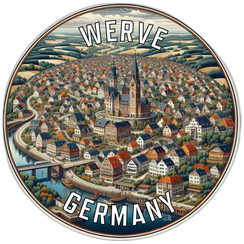 Werve Germany Souvenir Vinyl Decal Sticker 2-Inch