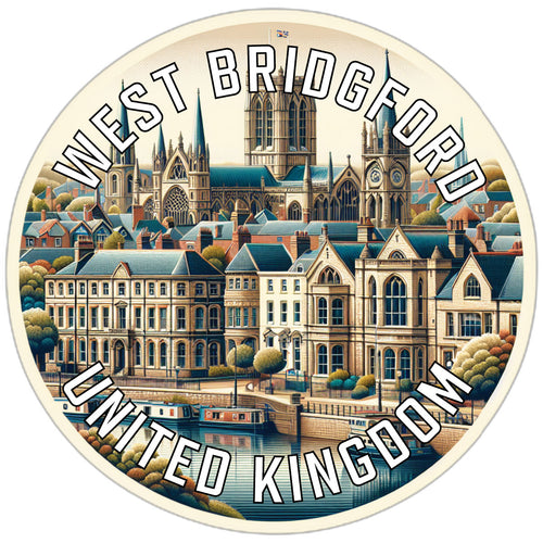 West Bridgford United Kingdom Souvenir Vinyl Decal Sticker 2-Inch