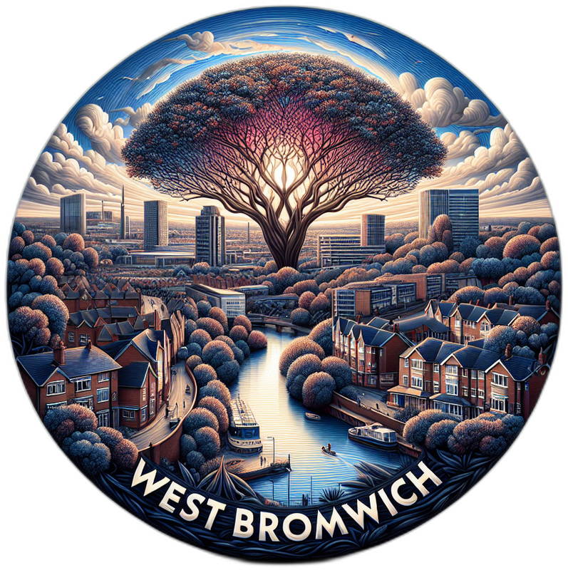 West Bromwich United Kingdom Souvenir Die Cut Flat Magnet 2-Inch