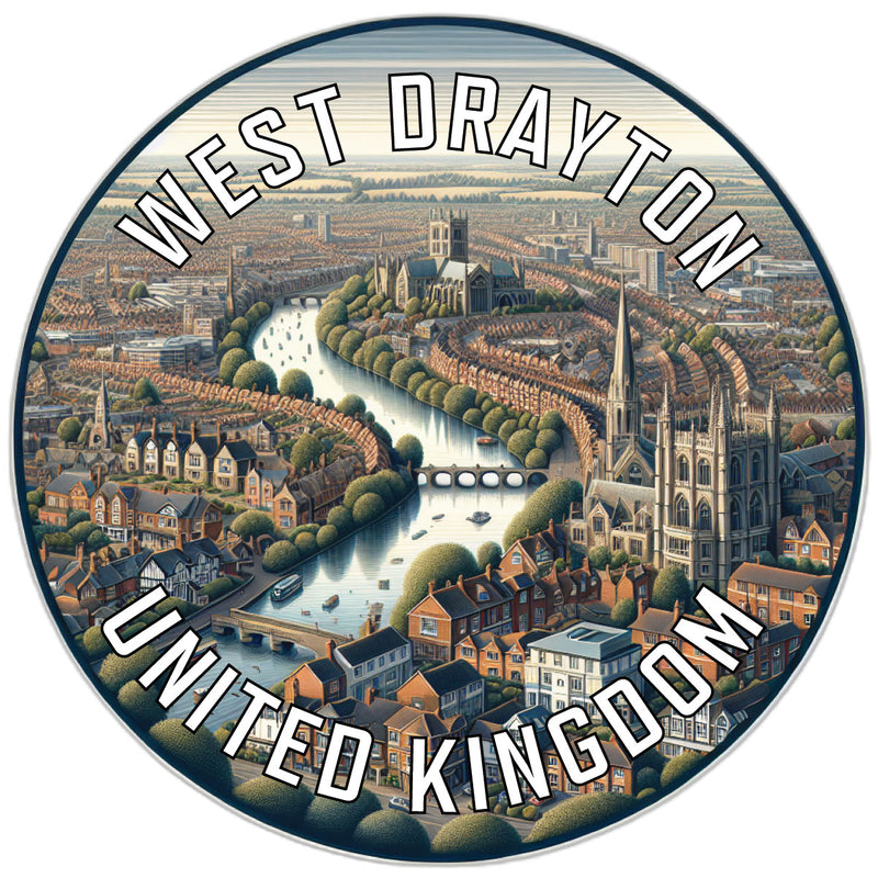 West Drayton United Kingdom Souvenir Die Cut Flat Magnet 6-Inch