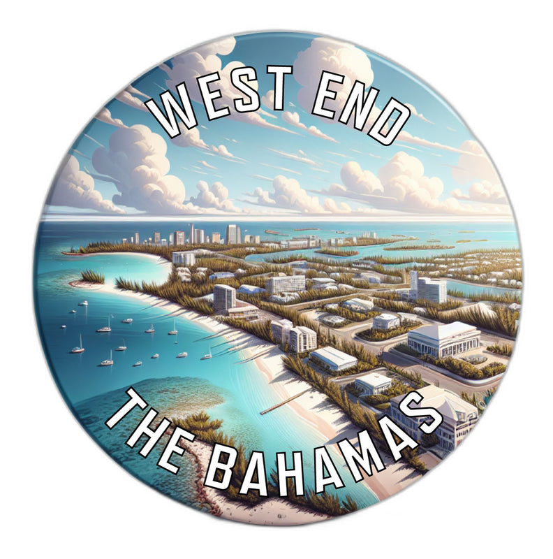 West End The Bahamas Souvenir Die Cut Flat Magnet 6-Inch