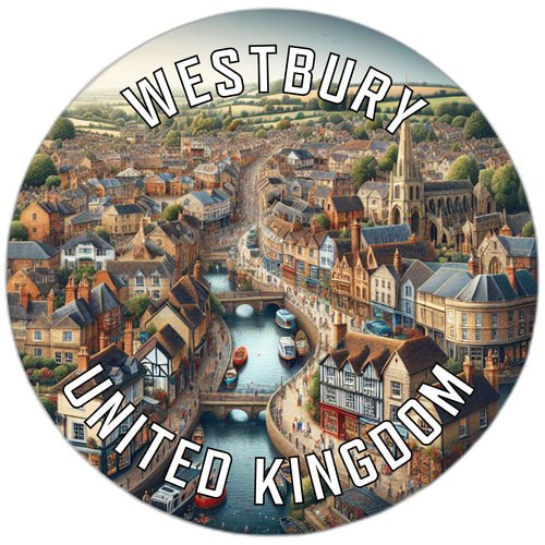 Westbury United Kingdom Souvenir Die Cut Flat Magnet 6-Inch