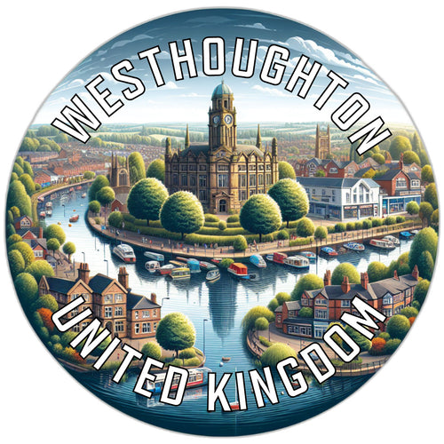 Westhoughton United Kingdom Souvenir Die Cut Flat Magnet 2-Inch